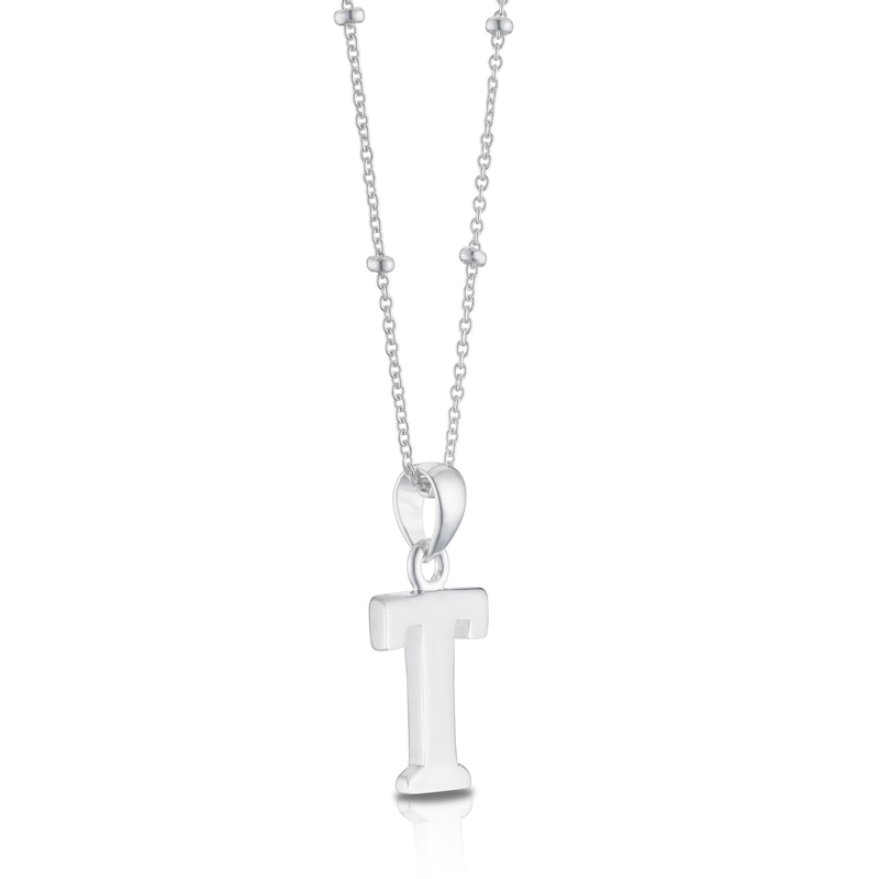 Main Image 2 of Sterling Silver Initial T Pendant
