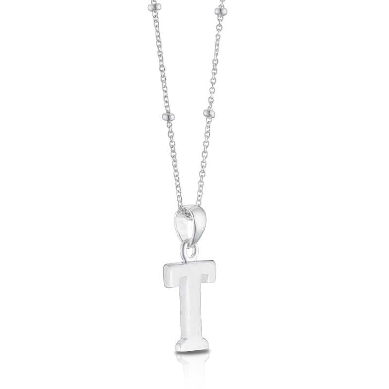 Sterling Silver Initial T Pendant