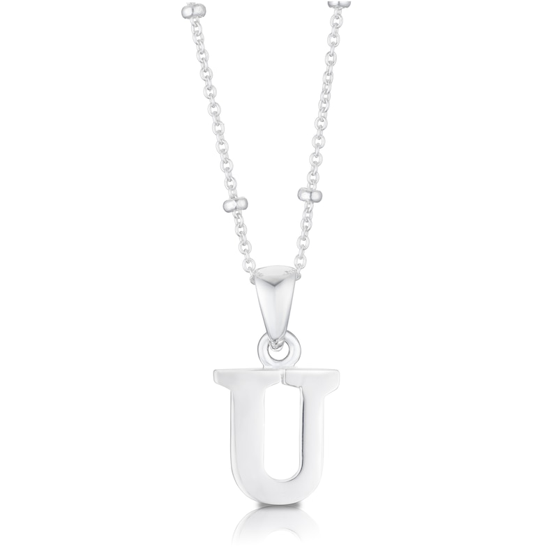 Main Image 1 of Sterling Silver Initial U Pendant