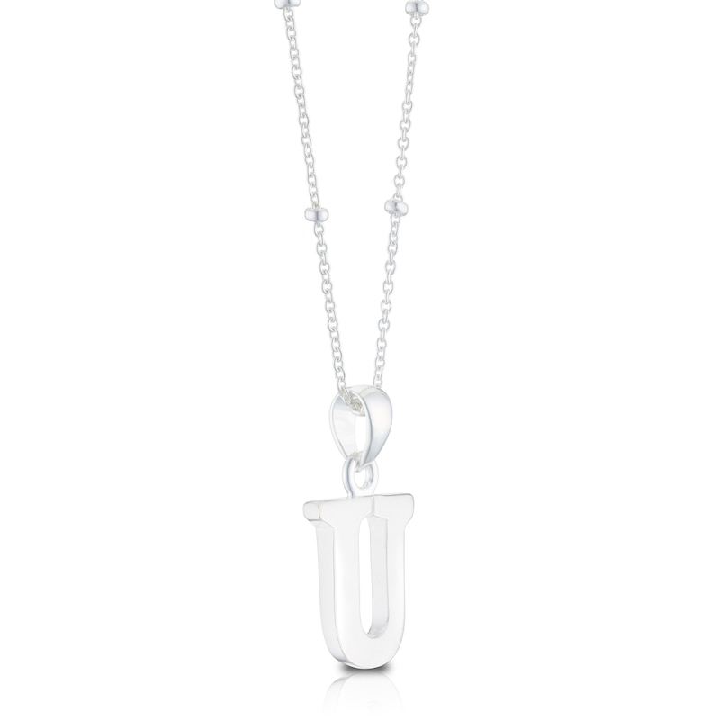 Main Image 2 of Sterling Silver Initial U Pendant