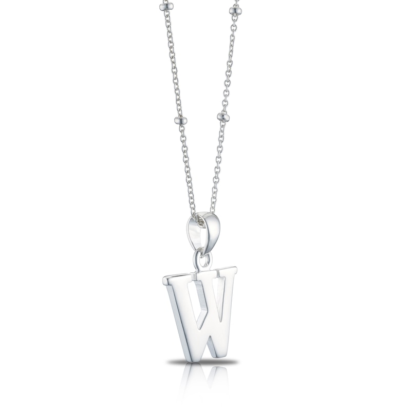 Sterling Silver Initial W Pendant