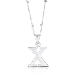 Sterling Silver Initial X Pendant