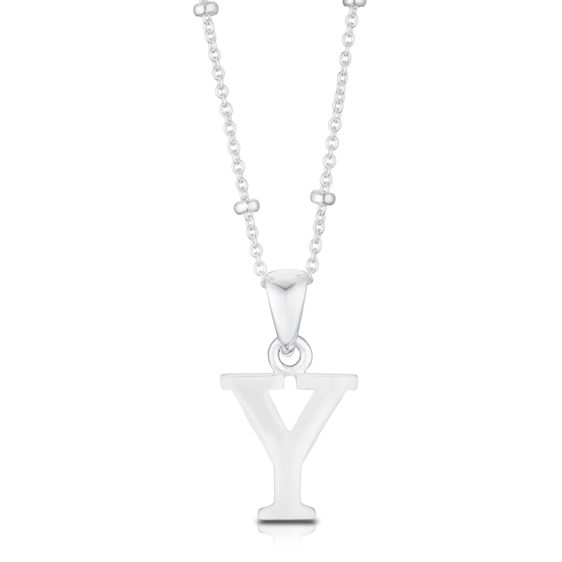 Sterling Silver Initial Y Pendant