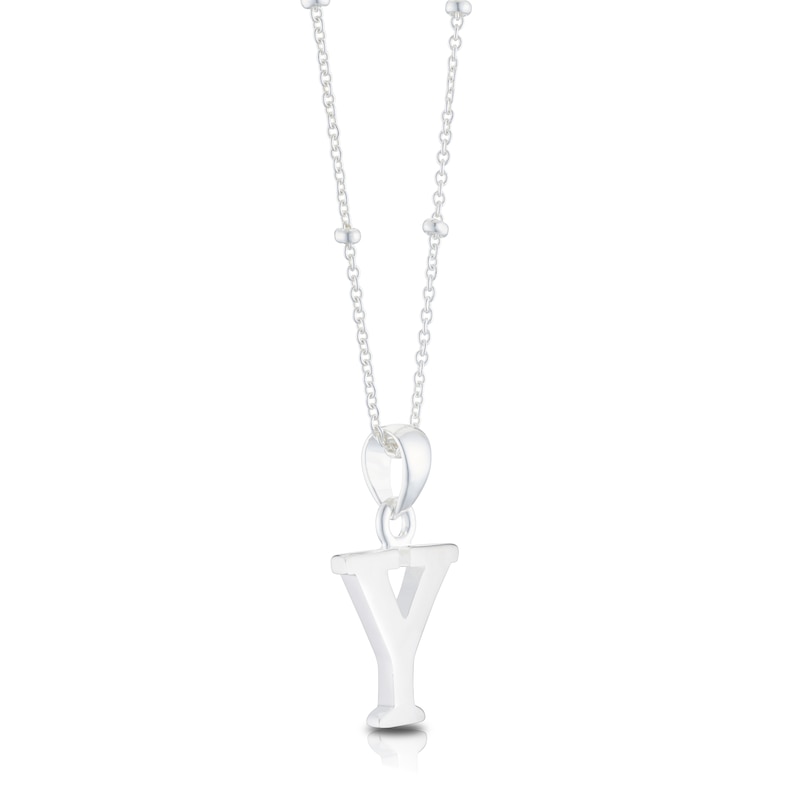 Main Image 2 of Sterling Silver Initial Y Pendant