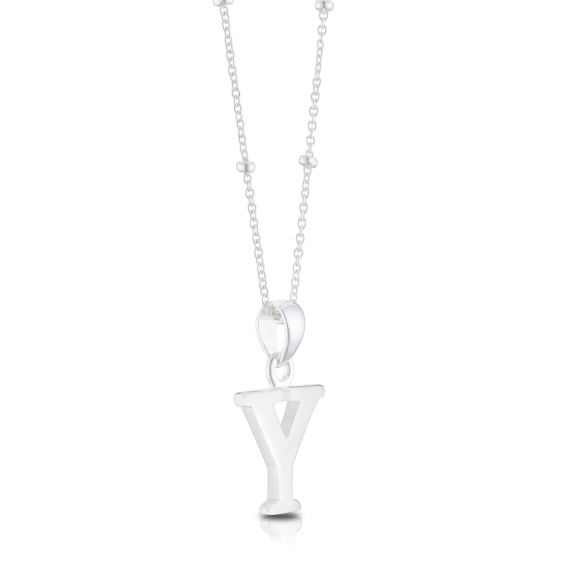 Sterling Silver Initial Y Pendant