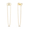 Thumbnail Image 1 of 9ct Yellow Gold Folded Chain Drop Earrings
