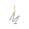 Thumbnail Image 0 of 9ct Yellow Gold Diamond Initial M Pendant Charm