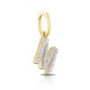 Thumbnail Image 1 of 9ct Yellow Gold Diamond Initial M Pendant Charm