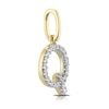 Thumbnail Image 2 of 9ct Yellow Gold Diamond Initial Q Pendant Charm