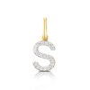 Thumbnail Image 0 of 9ct Yellow Gold Diamond Initial S Pendant Charm