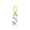 Thumbnail Image 1 of 9ct Yellow Gold Diamond Initial S Pendant Charm