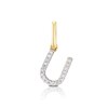 Thumbnail Image 0 of 9ct Yellow Gold Diamond Initial U Pendant Charm