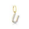 Thumbnail Image 1 of 9ct Yellow Gold Diamond Initial U Pendant Charm