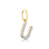 Thumbnail Image 1 of 9ct Yellow Gold Diamond Initial U Pendant Charm