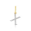 Thumbnail Image 0 of 9ct Yellow Gold Diamond Initial X Pendant Charm
