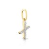 Thumbnail Image 1 of 9ct Yellow Gold Diamond Initial X Pendant Charm