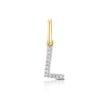 Thumbnail Image 0 of 9ct Yellow Gold Diamond Initial L Pendant Charm