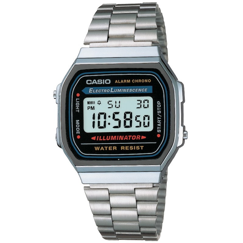 Main Image 1 of Casio Vintage A168WA-1YES Men's Stainless Steel Bracelet Digital Watch