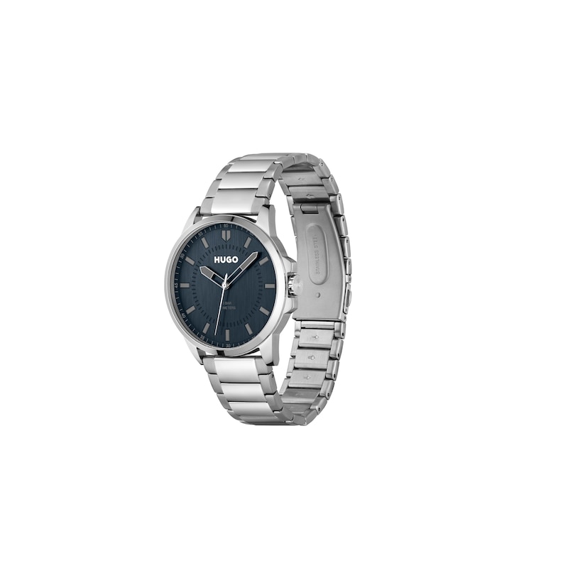 HUGO #First Men's Blue Dial Stainless Steel Bracelet Watch