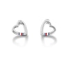 Thumbnail Image 1 of Tommy Hilfiger Open Heart Silver Tone Stud Earrings