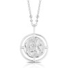 Thumbnail Image 1 of Sterling Silver Head Disc Beaded Chain Pendant