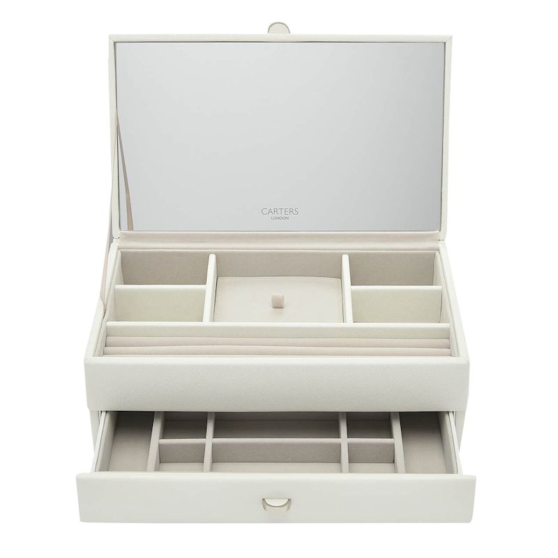 Carters Medium Chalk White Jewellery Box H.Samuel