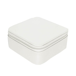 Carters Square Chalk White Zip Up Travel Jewellery Box