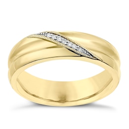 9ct Yellow Gold 5mm Diamond Band