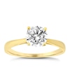 Thumbnail Image 1 of 9ct Yellow Gold 6.5mm Cubic Zirconia Solitaire Ring