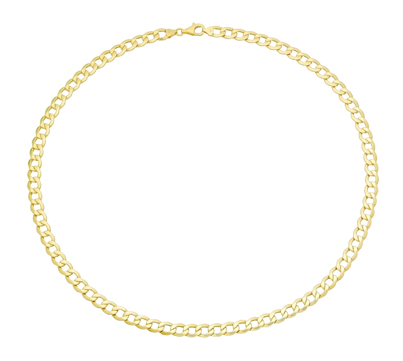Main Image 2 of 9ct Yellow Gold 22" Curb Chain