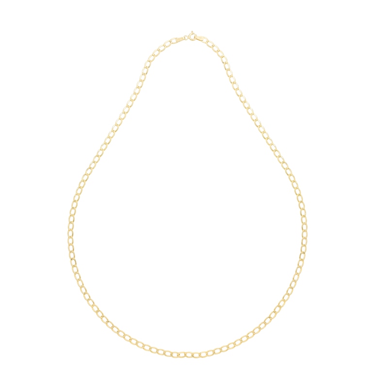 Main Image 1 of 9ct Yellow Gold 22&quot; Curb Chain