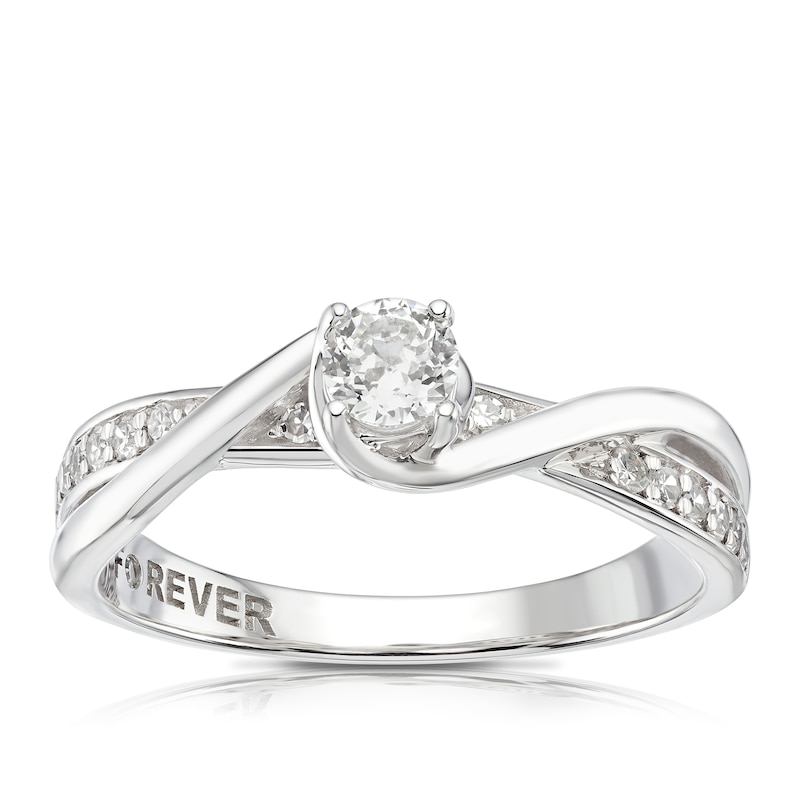 Main Image 1 of The Forever Diamond 18ct White Gold 0.33ct Diamond Solitaire Ring