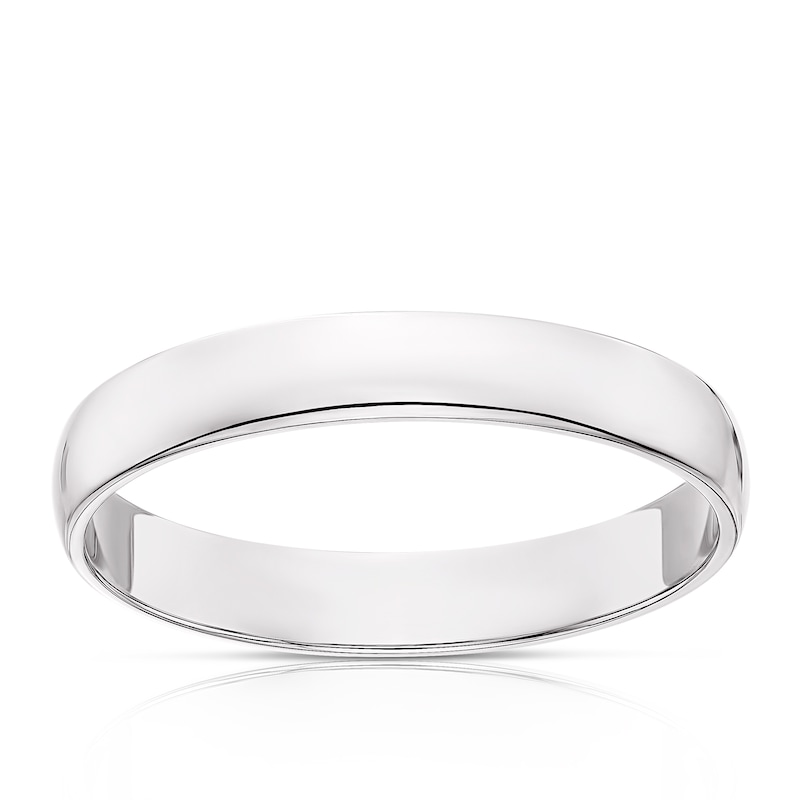 Main Image 1 of Platinum 3mm Heavy D Shape Ring