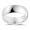 Thumbnail Image 0 of 18ct White Gold 7mm Heavy D Shape Ring