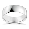 Thumbnail Image 1 of 18ct White Gold 7mm Heavy D Shape Ring
