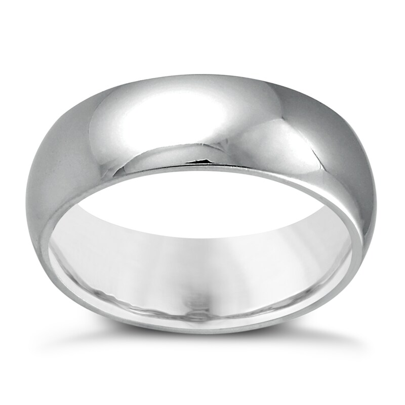 Main Image 1 of 18ct White Gold 7mm Super Heavy Court Ring