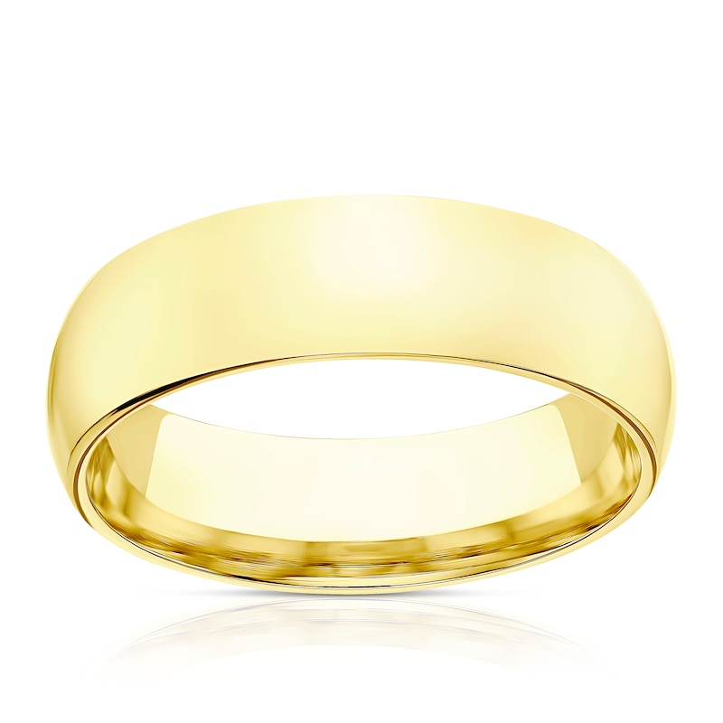 Main Image 1 of 18ct Yellow Gold 6mm Super Heavy Court Ring