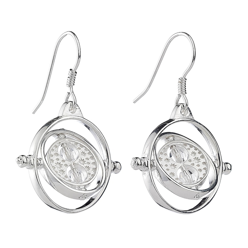 Main Image 1 of Harry Potter Sterling Silver & Crystal Time Turner Drop Earrings