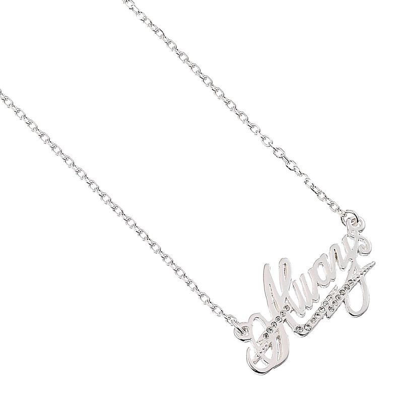 Harry Potter Silver & Crystal Always Necklace