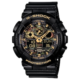G-Shock GA-100CF-1A9ER Men's Camo Black Resin Strap Watch