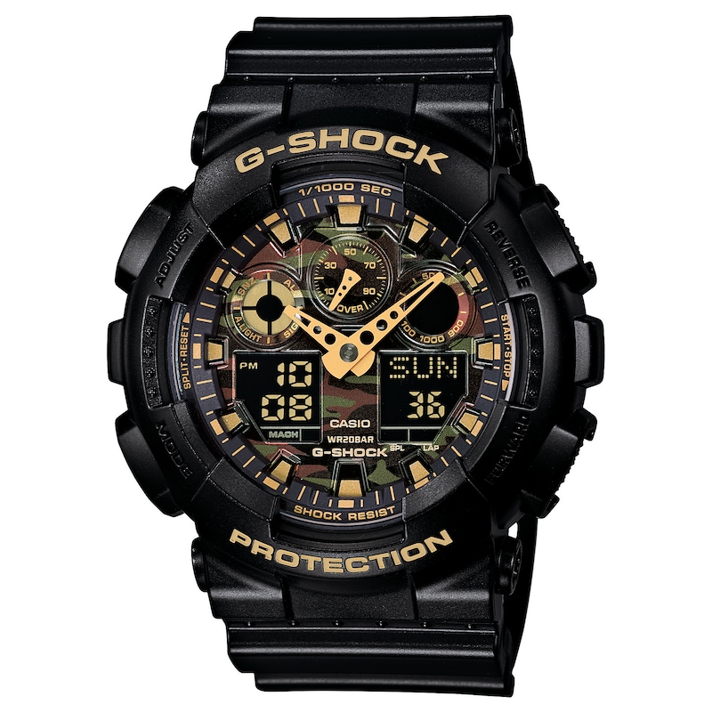 Main Image 1 of G-Shock GA-100CF-1A9ER Men's Camo Black Resin Strap Watch
