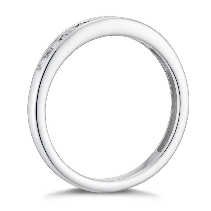 Main Image 2 of 9ct White Gold 0.15ct Diamond Channel Set Eternity Ring