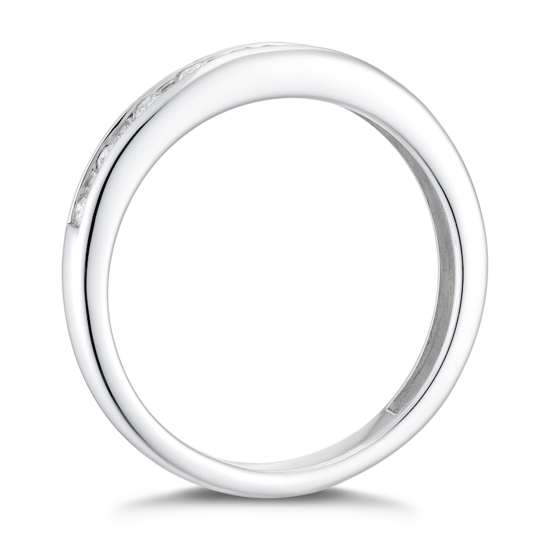 Main Image 2 of 9ct White Gold 0.25ct Diamond Channel Set Eternity Ring
