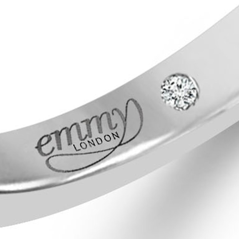 Main Image 4 of Emmy London 18ct White Gold Sapphire & Diamond Eternity Ring