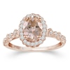 Thumbnail Image 0 of Emmy London 18ct Rose Gold Morganite 0.20ct Diamond Ring