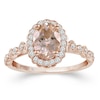 Thumbnail Image 1 of Emmy London 18ct Rose Gold Morganite 0.20ct Diamond Ring