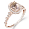 Thumbnail Image 1 of Emmy London 18ct Rose Gold Morganite 0.20ct Diamond Ring