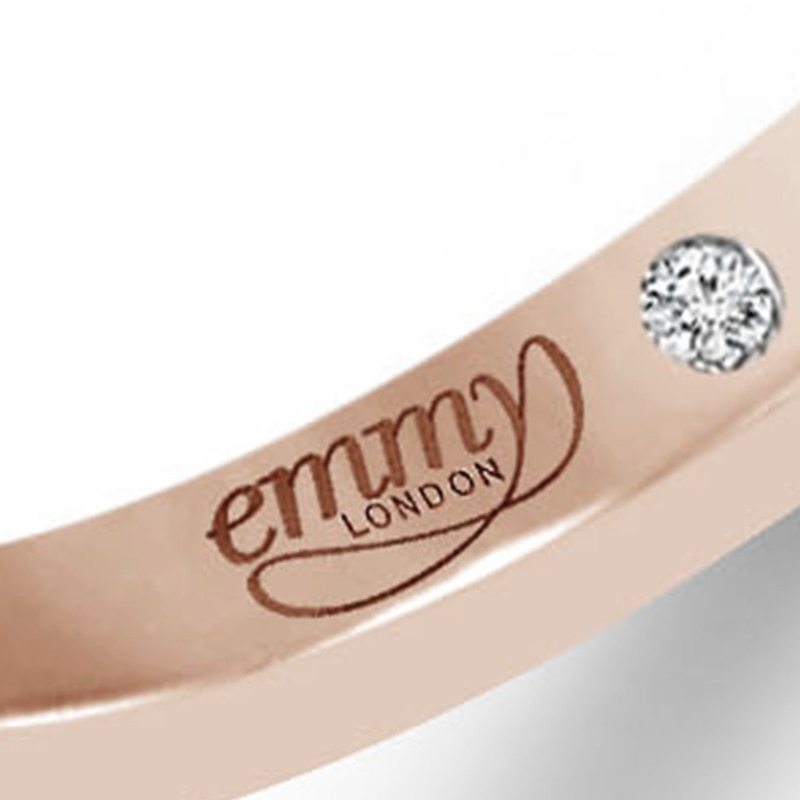 Main Image 4 of Emmy London 18ct Rose Gold Morganite 0.20ct Diamond Ring