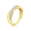 Thumbnail Image 2 of 9ct Yellow Gold 0.12ct Diamond Crossover Ring