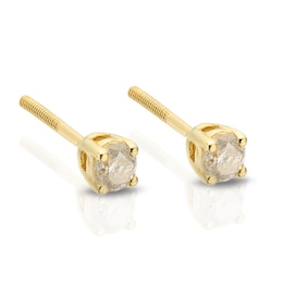 9ct Yellow Gold 0.25ct Diamond Solitaire Stud Earrings